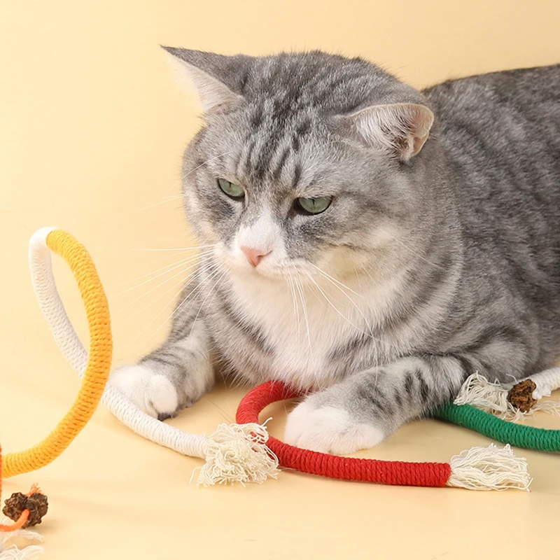 Кошка кошачья мята игрушки веревочки собственной развлекательной укус устойчивостью веревке игрушка для кошек интерактивные в помещении кошачьей мяты игрушки для кошек для котят котенок Изображение 1
