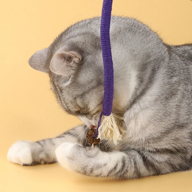 Кошка кошачья мята игрушки веревочки собственной развлекательной укус устойчивостью веревке игрушка для кошек интерактивные в помещении кошачьей мяты игрушки для кошек для котят котенок Изображение 3