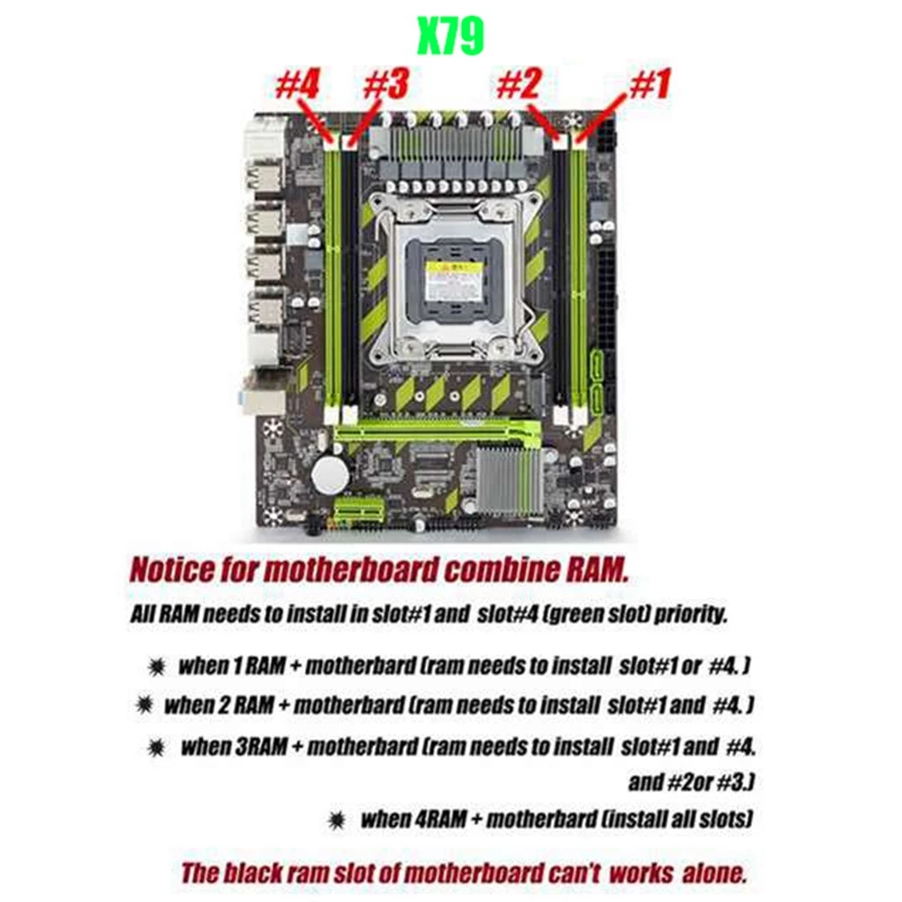 Материнская плата X79 LGA2011 DDR3 с Восьмиядерной Поддержкой Процессора E5 2650 PCI-E NVME M.2 для Материнской платы компьютера Изображение 4