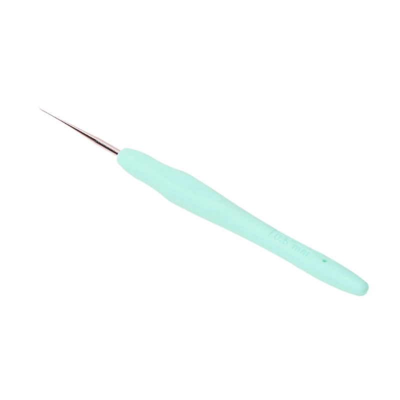 Металлическая спица для вязания крючком Инструмент для шитья с мягкой резиновой ручкой Изображение 2