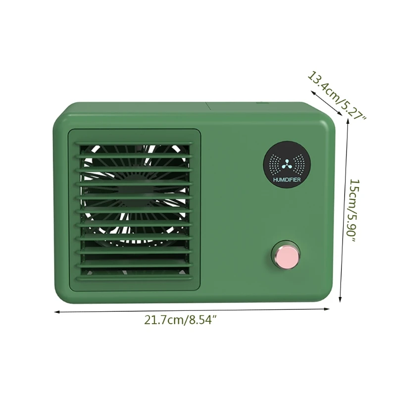Мини-передвижной настольный вентилятор-распылитель для увлажнения Портативный интеллектуальный персональный инструмент охлаждения для летних домашних офисных воздухоохладителей Изображение 5