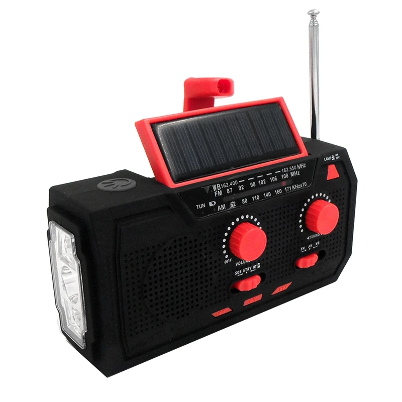 Многофункциональный Ручной Кривошипный Солнечный Радиоприемник Для Чтения Bluetooth TF Playing Аварийный Светодиодный Фонарик Для Кемпинга На открытом воздухе Изображение 0