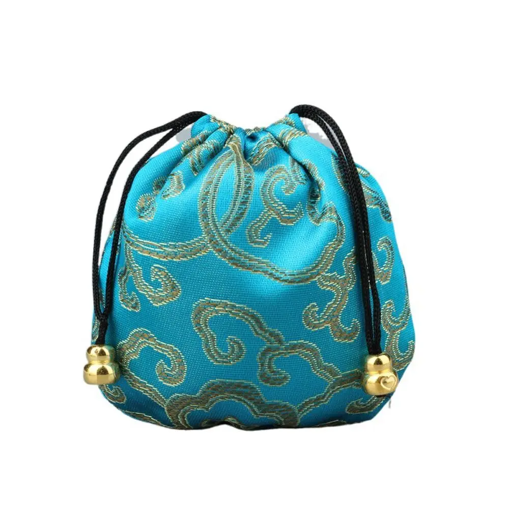 Многоцветная вышивка, Благоприятное Облако, женская сумка для хранения ювелирных изделий, подарочный мешочек в китайском стиле, ожерелье, браслет, контейнер Изображение 5