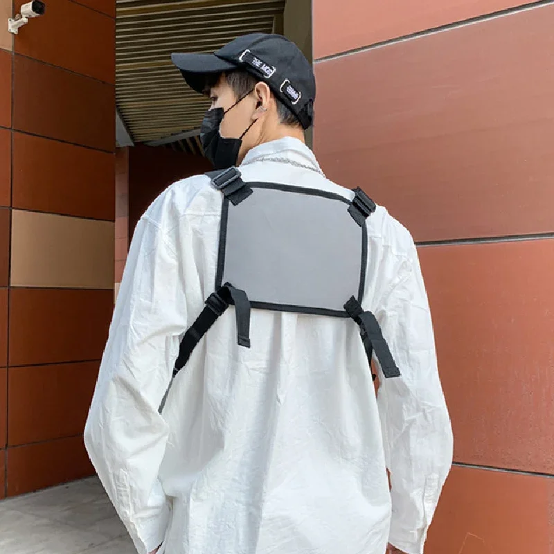 Модные мужские Оксфордские нагрудные сумки 2024, новые высококачественные нейлоновые нагрудные сумки унисекс, тактические жилеты в стиле хип-хоп с несколькими карманами, рюкзаки Изображение 4