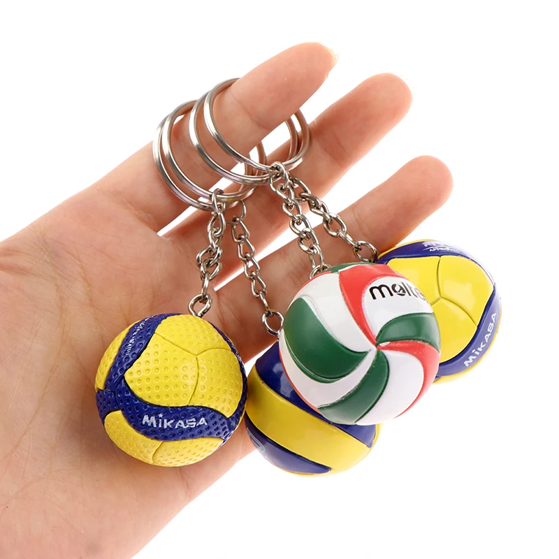Модный волейбольный брелок из ПВХ, креативный волейбольный Пляжный мяч, брелоки для ключей для мужчин, Женская цепочка для ключей, Подарок Изображение 0