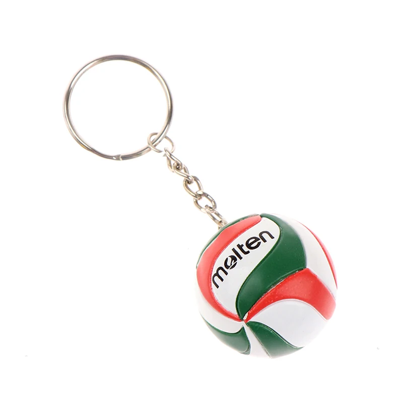 Модный волейбольный брелок из ПВХ, креативный волейбольный Пляжный мяч, брелоки для ключей для мужчин, Женская цепочка для ключей, Подарок Изображение 2