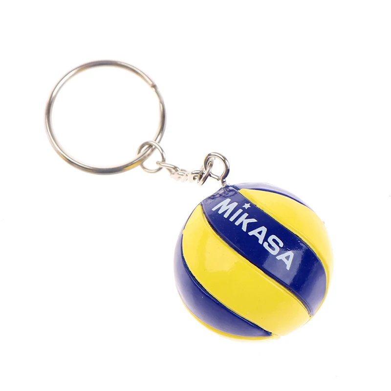 Модный волейбольный брелок из ПВХ, креативный волейбольный Пляжный мяч, брелоки для ключей для мужчин, Женская цепочка для ключей, Подарок Изображение 3