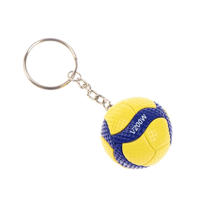 Модный волейбольный брелок из ПВХ, креативный волейбольный Пляжный мяч, брелоки для ключей для мужчин, Женская цепочка для ключей, Подарок Изображение 4