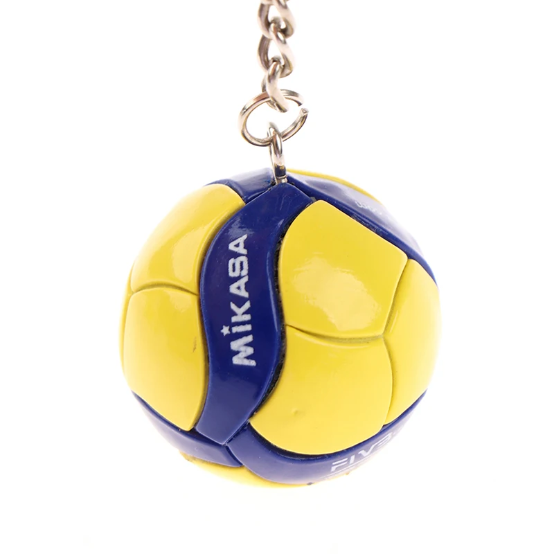Модный волейбольный брелок из ПВХ, креативный волейбольный Пляжный мяч, брелоки для ключей для мужчин, Женская цепочка для ключей, Подарок Изображение 5
