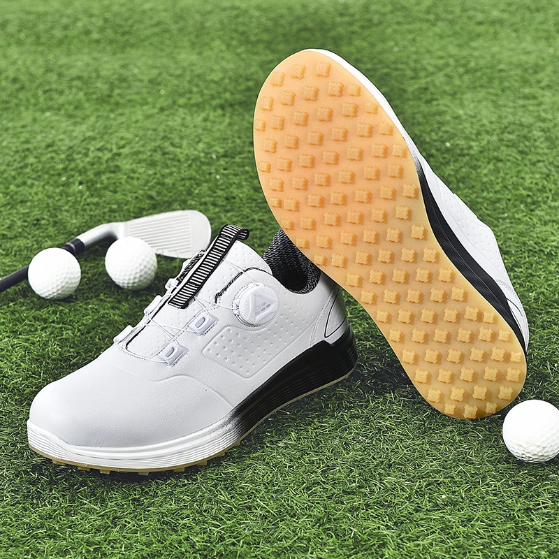 Мужская обувь для гольфа, уличная повседневная дышащая водонепроницаемая нескользящая обувь для тренировок в гольф Изображение 1