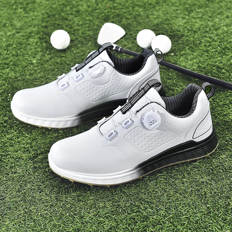 Мужская обувь для гольфа, уличная повседневная дышащая водонепроницаемая нескользящая обувь для тренировок в гольф Изображение 2