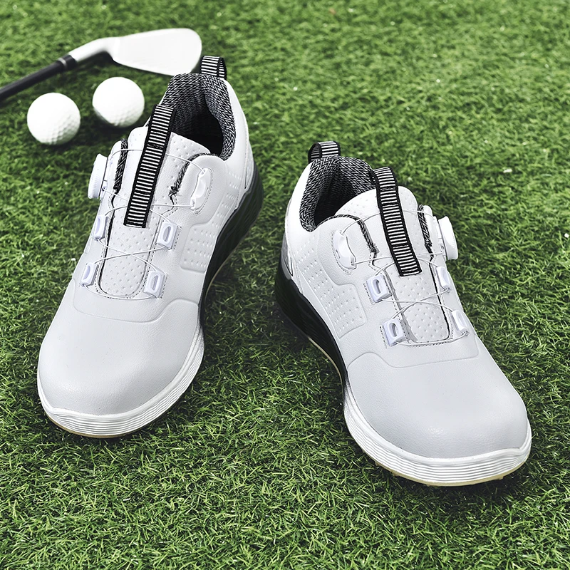 Мужская обувь для гольфа, уличная повседневная дышащая водонепроницаемая нескользящая обувь для тренировок в гольф Изображение 3