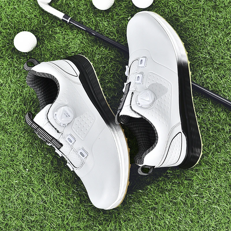 Мужская обувь для гольфа, уличная повседневная дышащая водонепроницаемая нескользящая обувь для тренировок в гольф Изображение 4