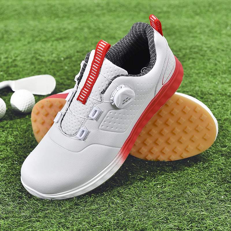 Мужская обувь для гольфа, уличная повседневная дышащая водонепроницаемая нескользящая обувь для тренировок в гольф Изображение 5