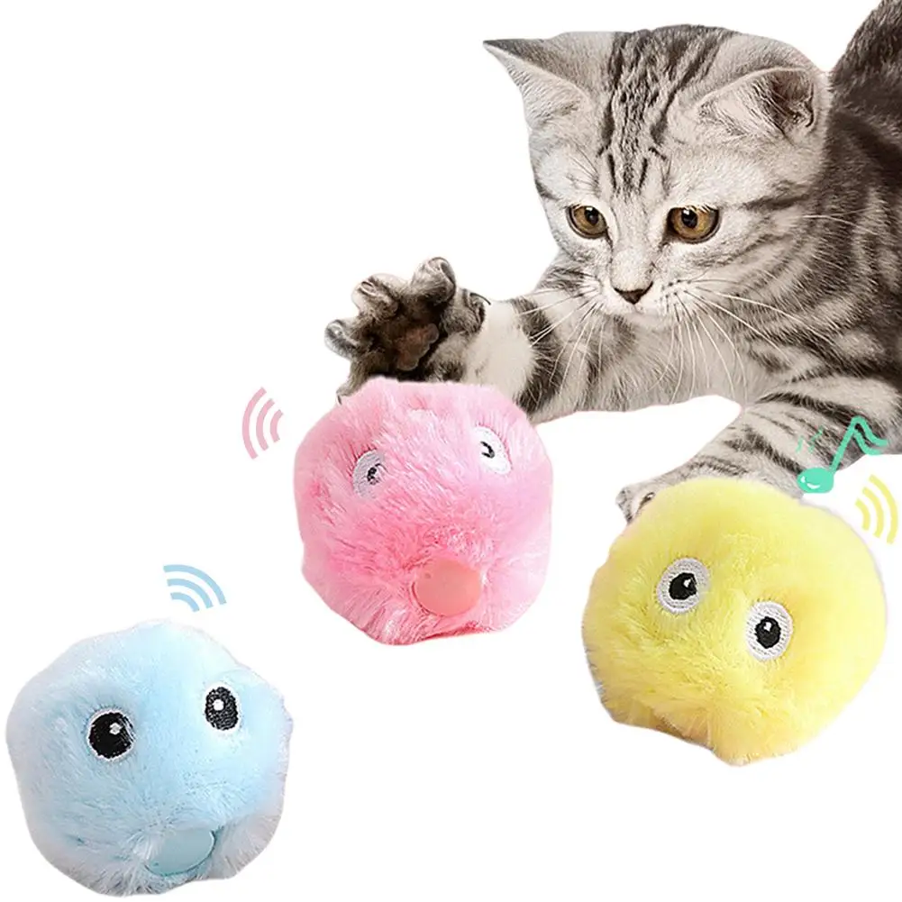 НОВАЯ 3шт Домашняя кошка Красочные Интерактивные звуковые игрушки с мячом Play Chase Игрушки для упражнений Зоотовары для домашних кошек Изображение 0