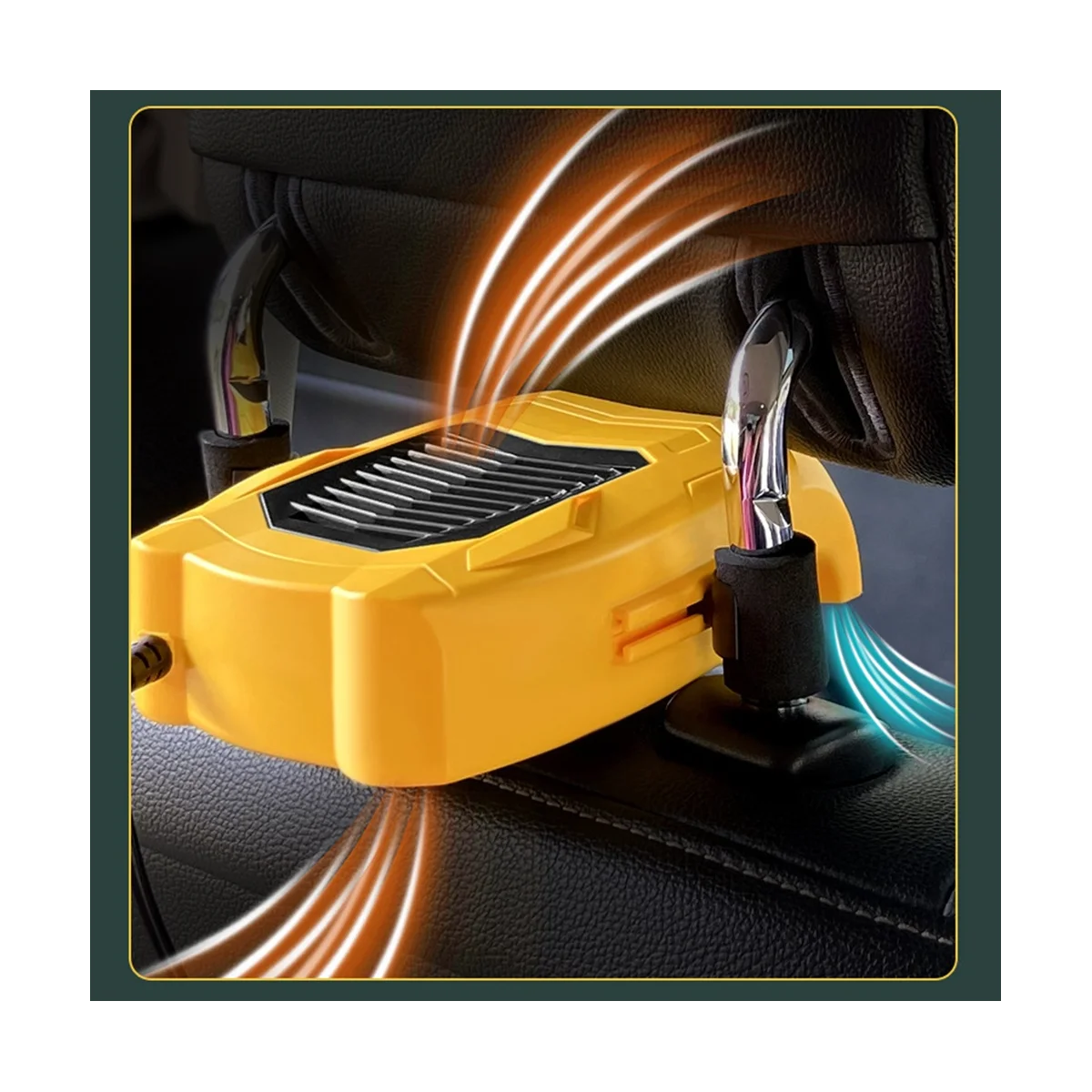 Новый Вентилятор Охлаждения Заднего Сиденья Автомобиля с 3-Ступенчатой Регулировкой Для Вентиляции Заднего сиденья USB-Аккумуляторный Вентилятор Черный Изображение 2