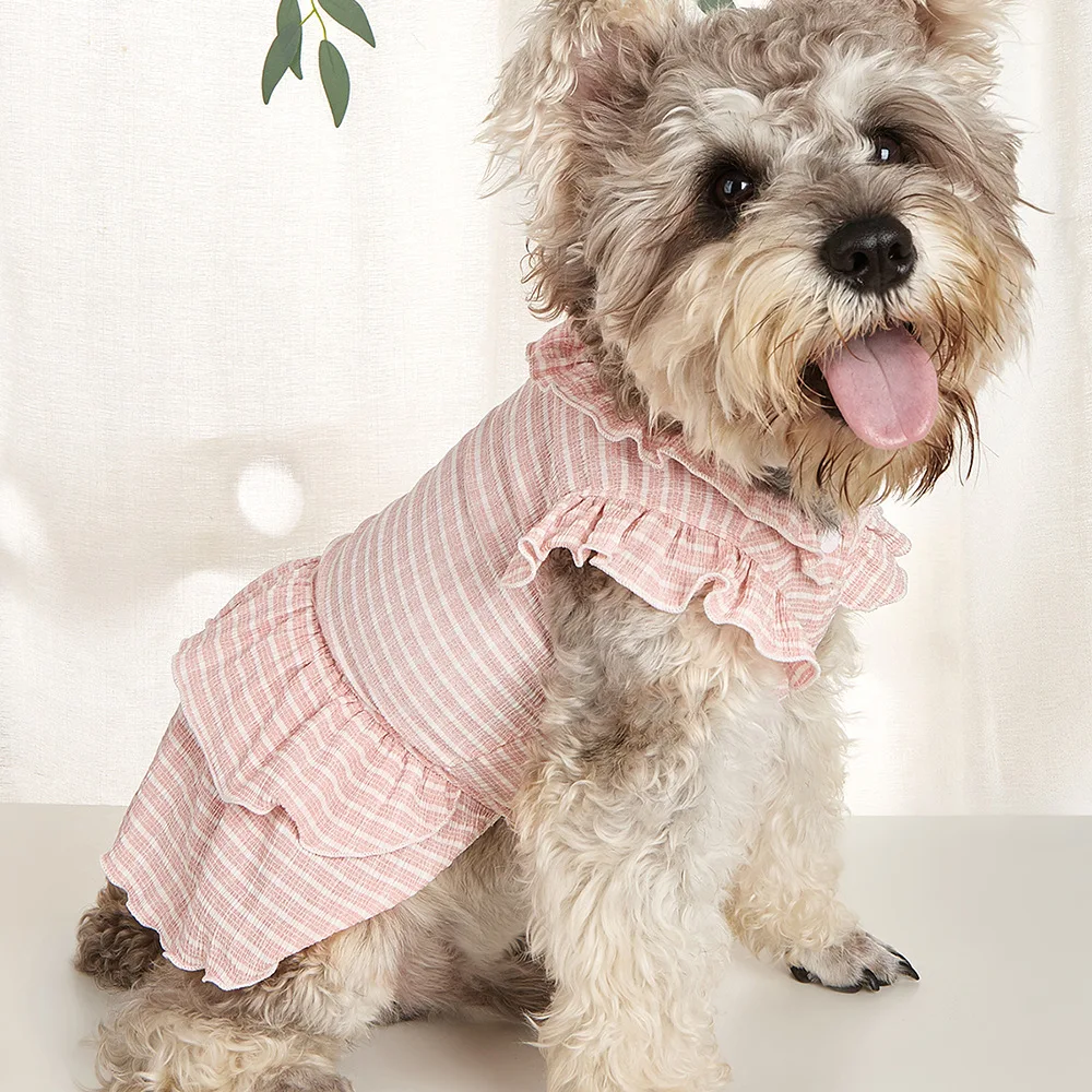 Одежда для собак оптом в летнем стиле ins, новое платье для собак, трансграничные поставки, платье для маленькой собачки и милой кошки Изображение 0