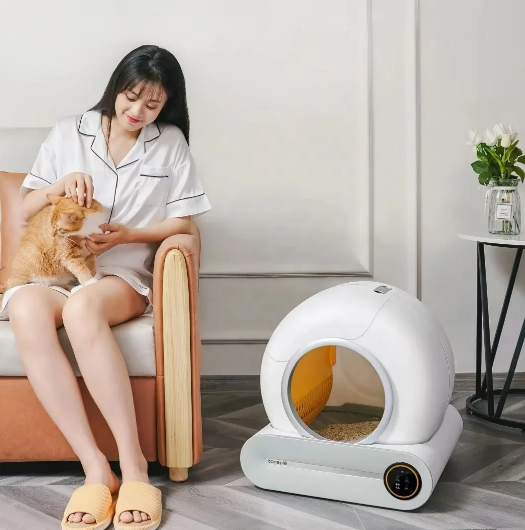 Оптовое Управление Приложением Intelligent Smart Self Cleaning Box Для Кошек Автоматическая Коробка Для Кошачьего Туалета Изображение 4