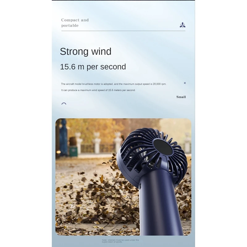 Портативный ручной вентилятор Наружный Usb-аккумуляторный вентилятор Для очистки от пыли, вентилятор для охлаждения летом Изображение 5