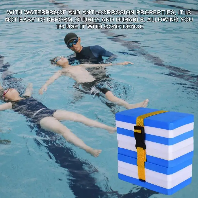 Пояс для плавания Вспененный для аквааэробики с регулируемой надежной пряжкой Пояс для упражнений по аквааэробике для тренировок в бассейне Изображение 3