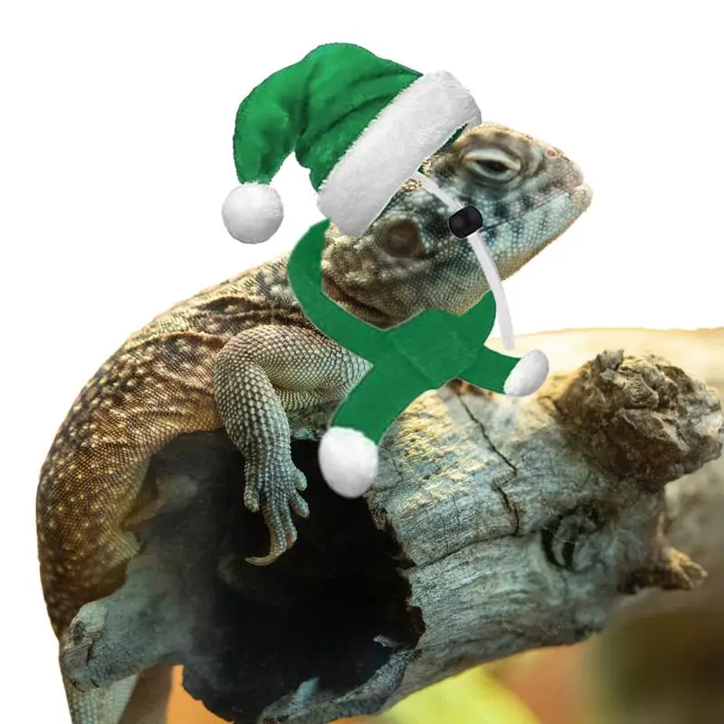 Рождественский костюм маленькой кошки, Шапка Санта-Клауса для маленькой собаки С шарфом, Рождественский наряд Котенка, Набор Санта-Клауса для котенка щенка Изображение 4
