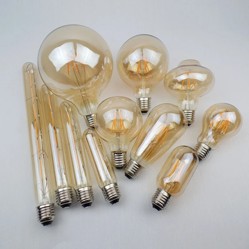 Светодиодная лампа Edison e27 в стиле ретро с имитацией вольфрамовой нити накаливания для защиты глаз и энергосбережения Изображение 1