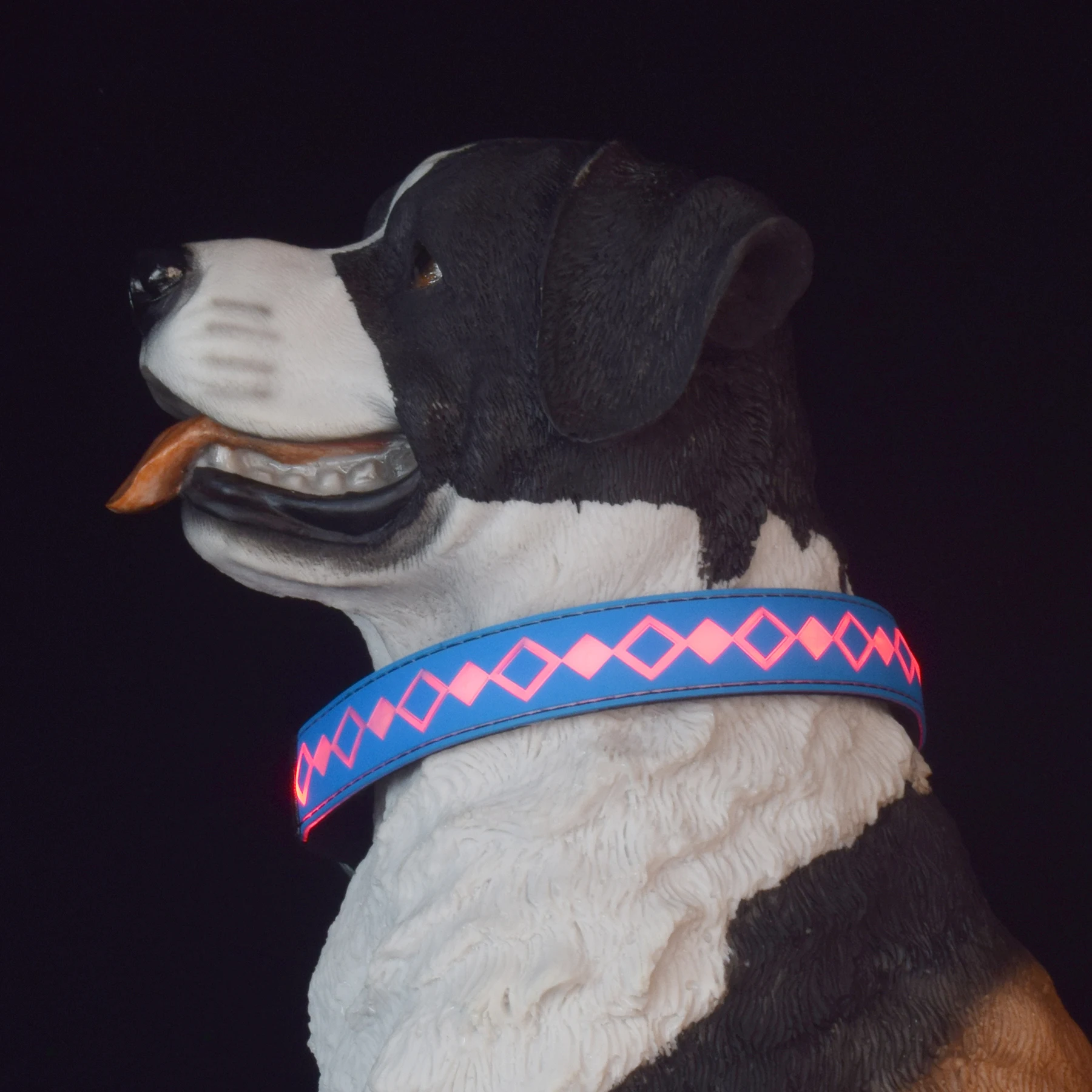 Светящийся В Ночи Светодиодный Ошейник Для Собак USB Перезаряжаемый 15 Режимов Мигающий Светодиодный Ошейник Для Собак аксессуары для домашних животных Изображение 1