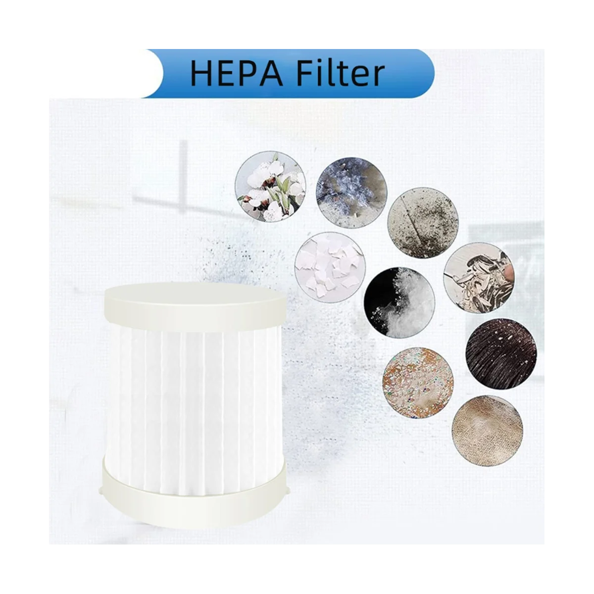 Сменный HEPA-фильтр 7шт для пылесоса VCM16A для удаления клещей, Запасные части для бытовой химии Изображение 4