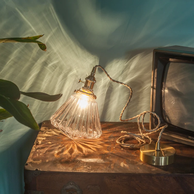 Стеклянный подвесной светильник Nordic Подвесной светильник из меди и латуни Креативный минималистичный прозрачный абажур E27 для освещения ресторана Изображение 5