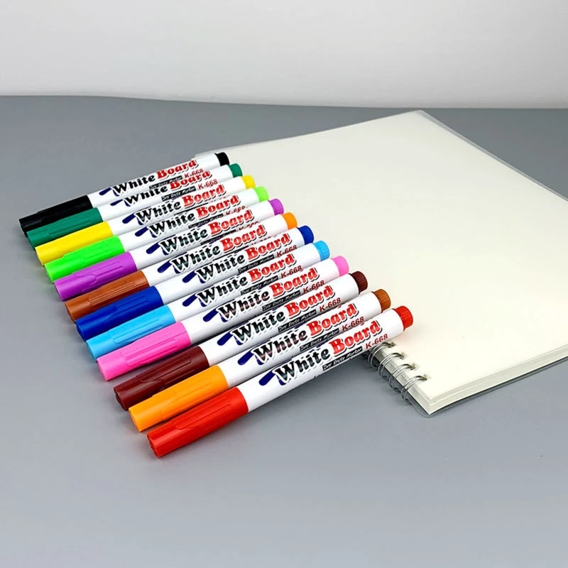 Стираемые фломастеры Цветной фломастер многоразового использования для школьного класса Изображение 1