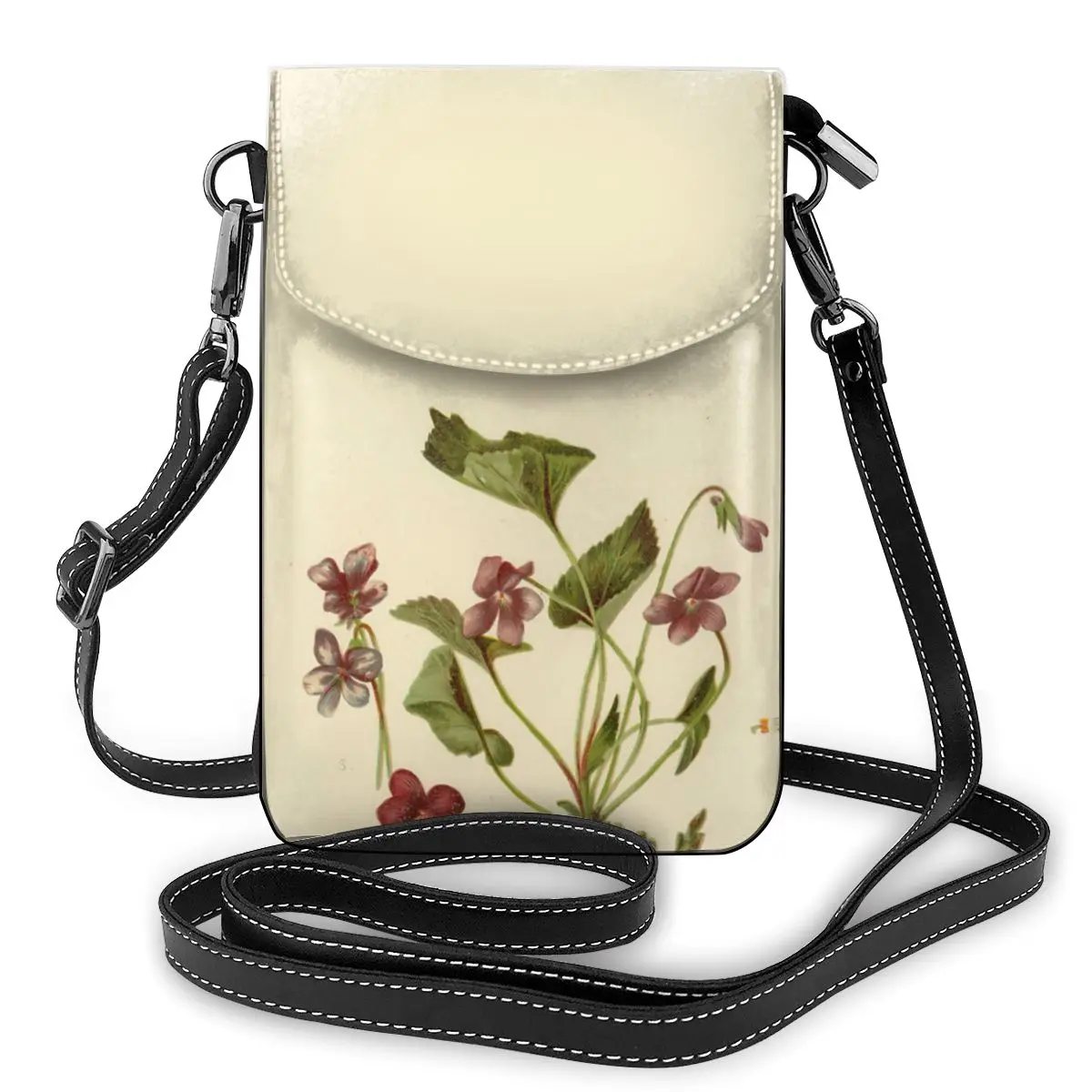 Сумка с цветами, студенческий подарок, женские сумки, деловой кошелек из кожи в стиле ретро Изображение 0