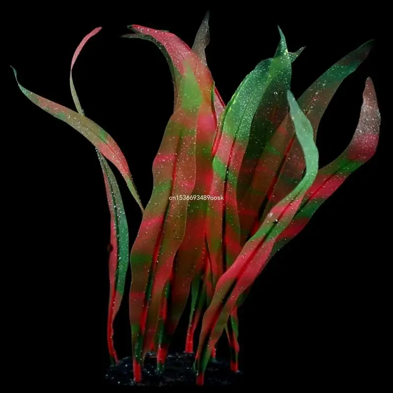 Украшение из аквариумных водорослей, Реалистичное Красочное водное растение, силиконовые водоросли, 7 дюймов, прямая поставка Изображение 1