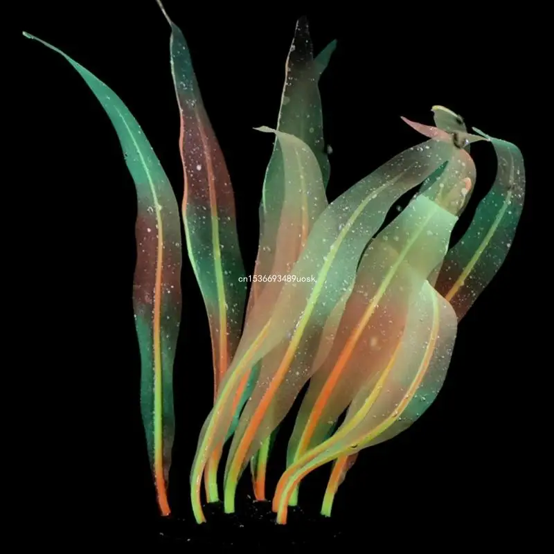 Украшение из аквариумных водорослей, Реалистичное Красочное водное растение, силиконовые водоросли, 7 дюймов, прямая поставка Изображение 3