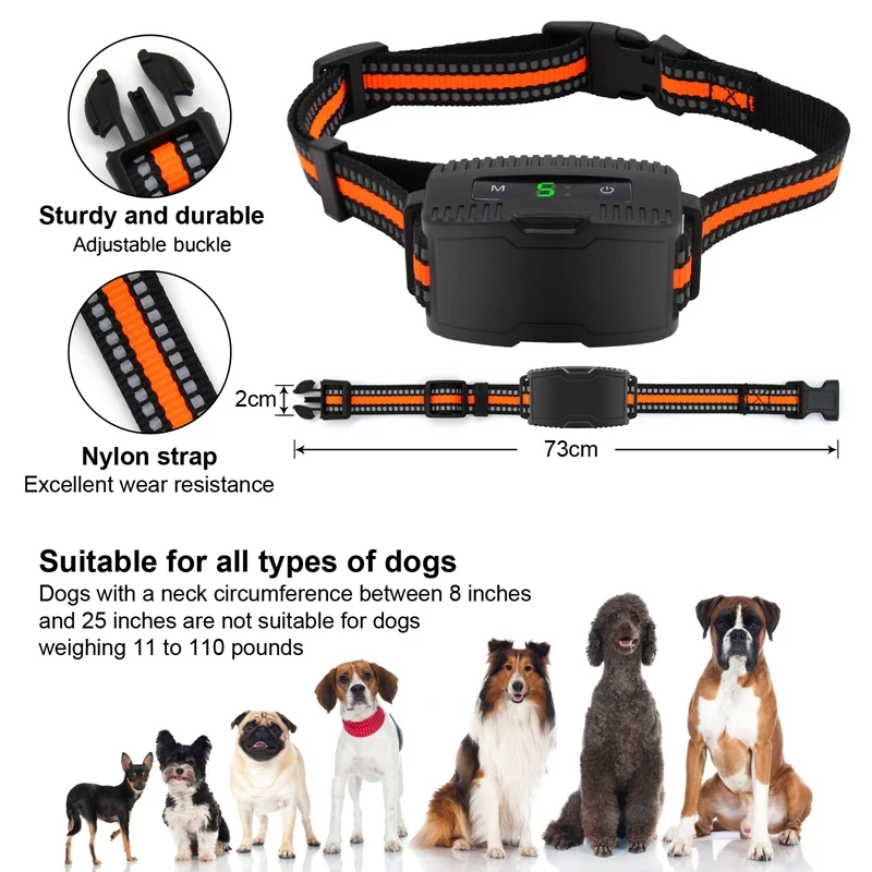 Устройство для защиты от лая домашних собак USB Электрический ультразвуковой ошейник для дрессировки собак Вибрационный ошейник от лая для собак Простой в использовании Изображение 2