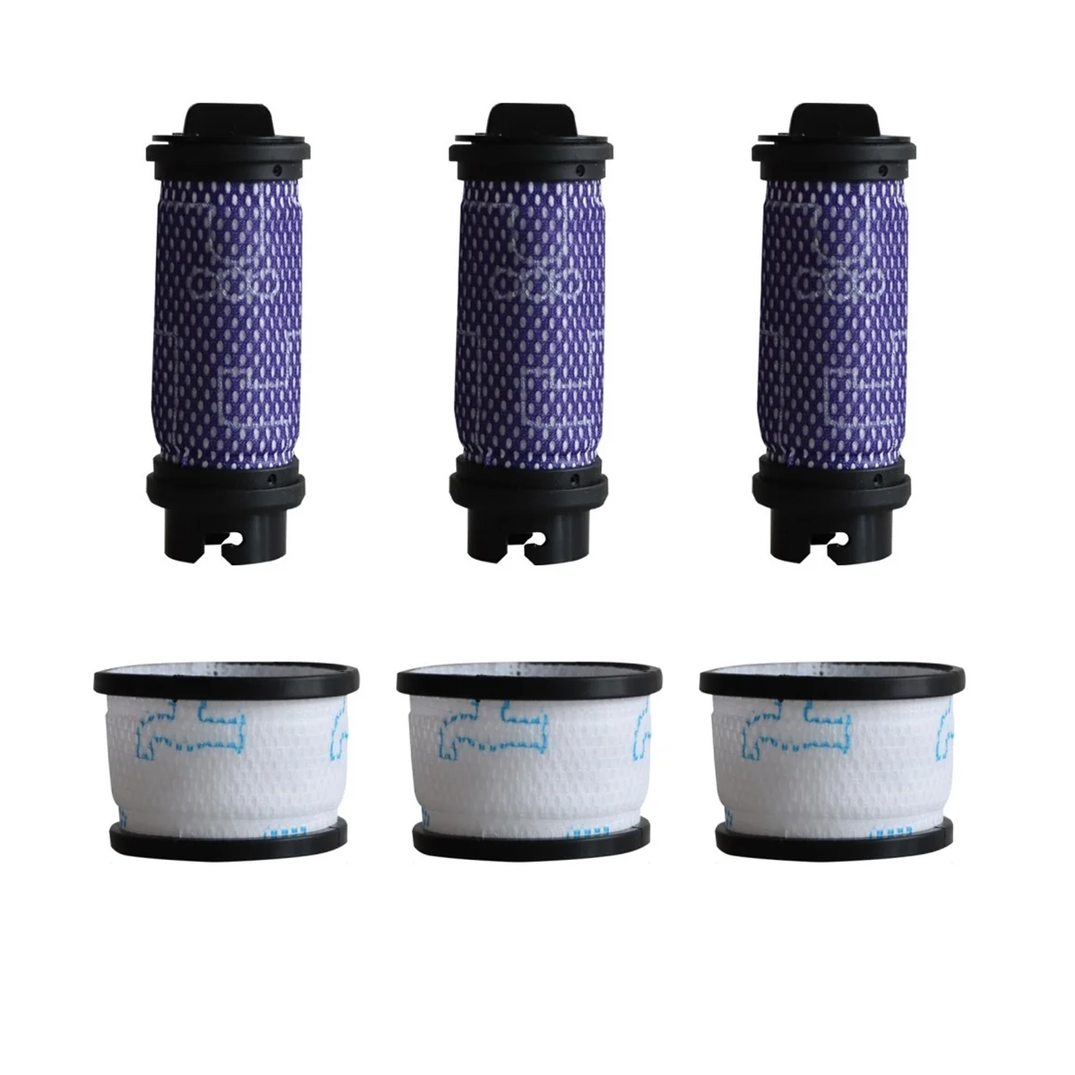 Фильтры для беспроводного пылесоса N5 S6 S6P S600 Сменный фильтр для беспроводного пылесоса, основной фильтр + дополнительный фильтр 3 комплекта Изображение 0